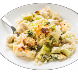 Pollo salteado con coliflor y brocoli | Dietfarma